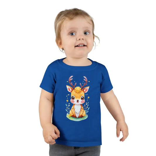 Adorable Deer Toddler T-shirt: High Stitch Density & Colorful - Kids Clothes