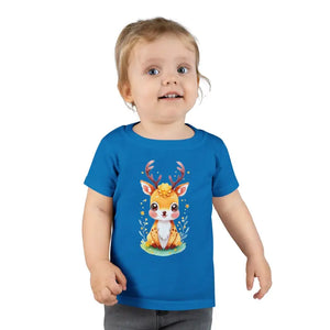 Deer Toddler T-shirt - Soft Cotton Adventure Tee - Dipaliz - Sapphire / 5t - Baby & Tops