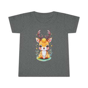 Playful Deer Toddler T-shirt - Soft Cotton Tee - Dipaliz - Baby & Tops