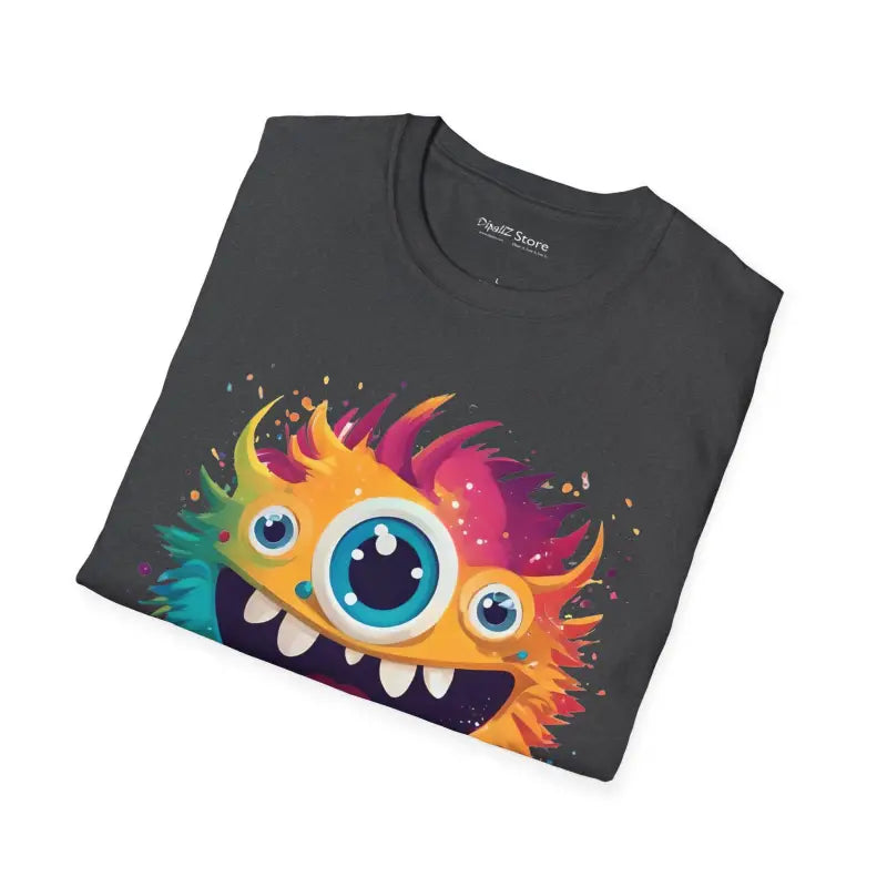 Unleash Fun with the Cute Colorful Monster Softstyle T-shirt! - T-shirt