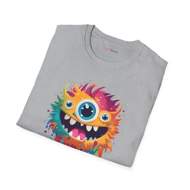 Unleash Fun with the Cute Colorful Monster Softstyle T-shirt! - T-shirt