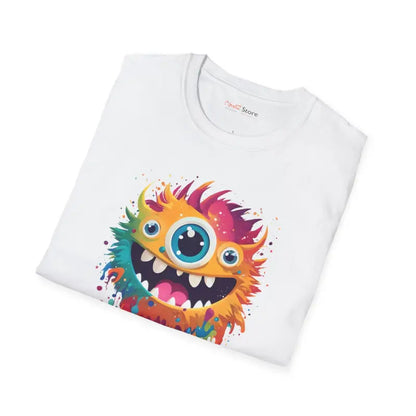 Unleash Fun with the Cute Colorful Monster Softstyle T-shirt! - T-shirt