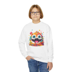 Youth Crewneck Sweatshirt Cute Colorful Monster Fun - Dipaliz - Sweatshirts
