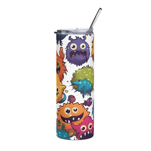 Cute Colorful Monsters Skinny Steel Tumbler - 20oz - Dipaliz - Tumblers