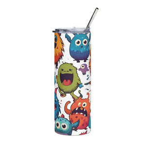 Cute Colorful Monsters 20oz Skinny Steel Tumbler - Dipaliz - White / Tumblers