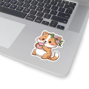 Cute Corgi Kiss-cut Stickers - Whimsical Pet Decor - Dipaliz - 3’’ × / White - Decorative