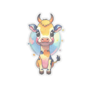 Adorable Cow Stickers - Grey Adhesive Options - Dipaliz - Decorative