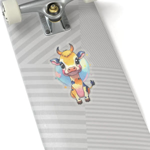 Adorable Cow Stickers - Grey Adhesive Options - Dipaliz - Decorative