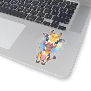 Adorable Cow Stickers - Grey Adhesive Options - Dipaliz - Decorative
