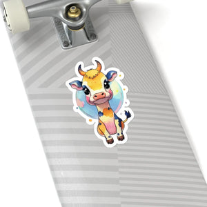Adorable Cow Stickers - Grey Adhesive Options - Dipaliz - Decorative
