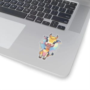 Adorable Cow Stickers - Grey Adhesive Options - Dipaliz - Decorative