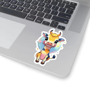 Adorable Cow Stickers - Grey Adhesive Options - Dipaliz - Decorative