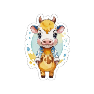 Adorable Cow Jacket Stickers - Vinyl White - Dipaliz - Decorative
