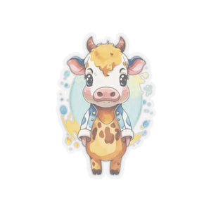 Adorable Cow Jacket Stickers - Vinyl White - Dipaliz - Decorative