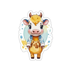Adorable Cow Jacket Stickers - Vinyl White - Dipaliz - Decorative
