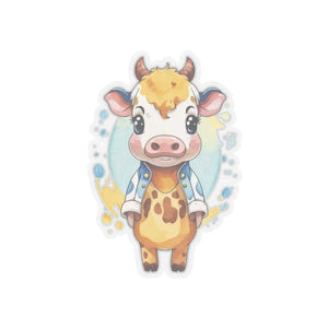 Adorable Cow Jacket Stickers - Vinyl White - Dipaliz - Decorative
