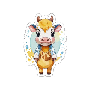 Adorable Cow Jacket Stickers - Vinyl White - Dipaliz - Decorative