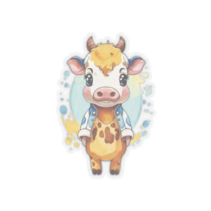 Adorable Cow Jacket Stickers - Vinyl White - Dipaliz - Decorative