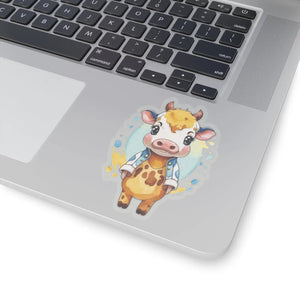 Adorable Cow Jacket Stickers - Vinyl White - Dipaliz - Decorative