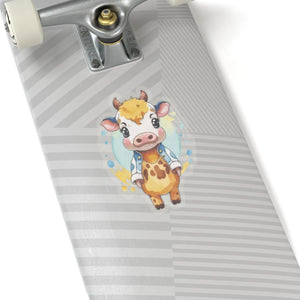 Adorable Cow Jacket Stickers - Vinyl White - Dipaliz - Decorative