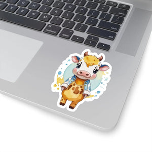 Adorable Cow Jacket Stickers - Vinyl White - Dipaliz - Decorative