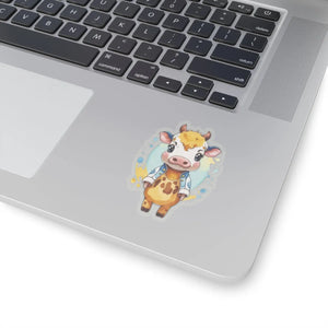 Adorable Cow Jacket Stickers - Vinyl White - Dipaliz - Decorative