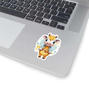 Adorable Cow Jacket Stickers - Vinyl White - Dipaliz - Decorative