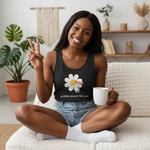 Cute Daisy Graphic Tank Top, ?A Little Bloom for You’ - Tops - s
