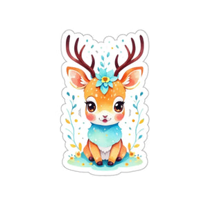 Cute Deer Adhesive Stickers - Vinyl 3m Laptop Decals - Dipaliz - Decorative