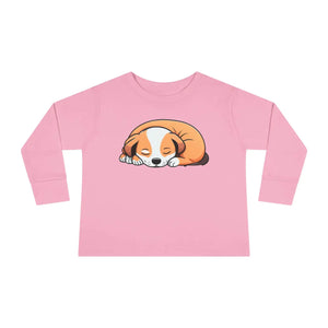 Adorable Cute Dog Toddler Long Sleeve Cotton Tee - Dipaliz - Baby & Tops