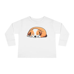 Adorable Cute Dog Toddler Long Sleeve Cotton Tee - Dipaliz - Baby & Tops