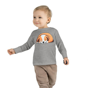 Adorable Cute Dog Toddler Long Sleeve Cotton Tee - Dipaliz - Baby & Tops