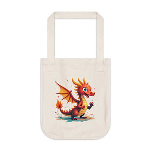 Adorable Dragon Canvas Tote - Eco-friendly Bag - Dipaliz - Bags