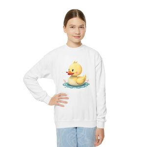 Cute Duck Youth Crewneck - Soft Easter Print - Dipaliz - Sweatshirts - Xs