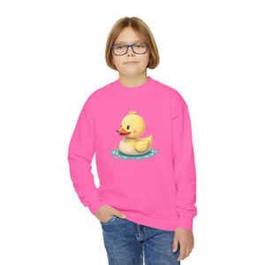 Cute Duck Youth Crewneck - Soft Easter Print - Dipaliz - Sweatshirts - Xs