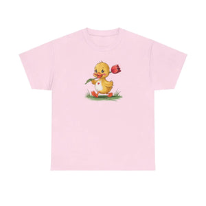 Unisex Duckling with a Tulip Tee Heavy Cotton - Dipaliz - T-shirts
