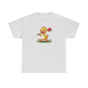 Unisex Duckling with a Tulip Tee Heavy Cotton - Dipaliz - T-shirts