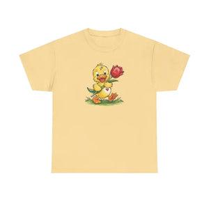 Adorable Duckling Heavy Cotton Tee - Cute Comfort Style - Dipaliz - T-shirts
