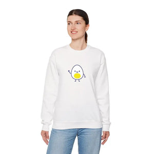 Cute Egg Embroidered Sweatshirt Cozy Vibes Warmth - Dipaliz - Sweatshirts