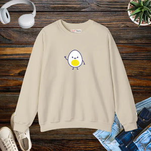 Cute Egg Embroidered Sweatshirt Cozy Vibes Warmth - Dipaliz - s / Sand - Sweatshirts