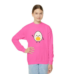 Youth Crewneck Sweatshirt - Cute Egg Spring Design - Dipaliz - Sweatshirts