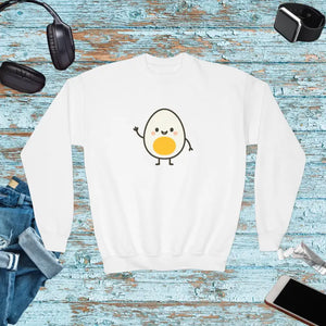 Youth Crewneck Sweatshirt - Cute Egg Spring Design - Dipaliz - White / Xs - Sweatshirts