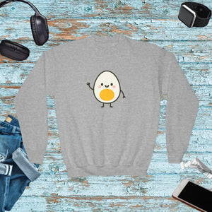 Youth Crewneck Sweatshirt - Cute Egg Spring Design - Dipaliz - Sport Grey / Xs - Sweatshirts