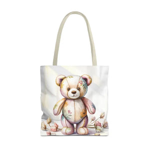 Teddy Bear Tote Bag Trendy Fashion Durable Polyester - Dipaliz - 18’’ × / Beige - Shopping Totes