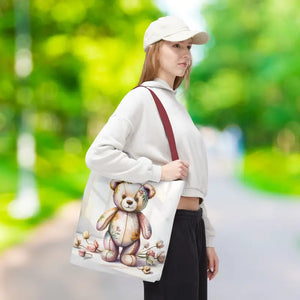 Teddy Bear Tote Bag Trendy Fashion Durable Polyester - Dipaliz - Shopping Totes