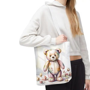 Teddy Bear Tote Bag Trendy Fashion Durable Polyester - Dipaliz - Shopping Totes