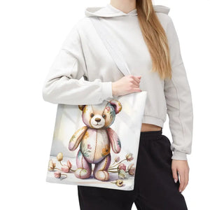 Teddy Bear Tote Bag Trendy Fashion Durable Polyester - Dipaliz - Shopping Totes