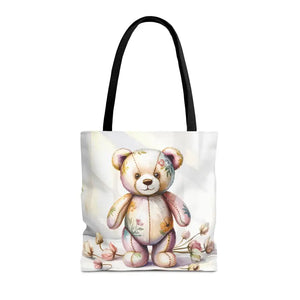 Teddy Bear Tote Bag Trendy Fashion Durable Polyester - Dipaliz - 16’’ × / Black - Shopping Totes