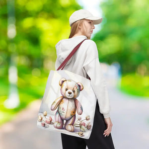 Teddy Bear Tote Bag Trendy Fashion Durable Polyester - Dipaliz - Shopping Totes