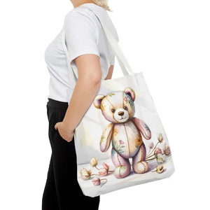 Teddy Bear Tote Bag Trendy Fashion Durable Polyester - Dipaliz - Shopping Totes